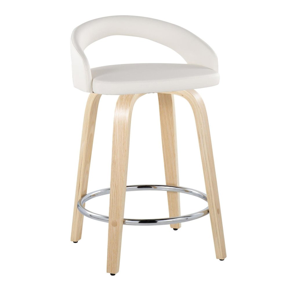 Grotto Upholstered 24" Fixed-Height Counter Stool - Set of 2. Picture 2