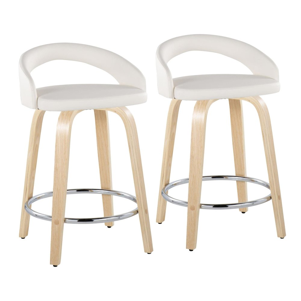 Grotto Upholstered 24" Fixed-Height Counter Stool - Set of 2. Picture 1
