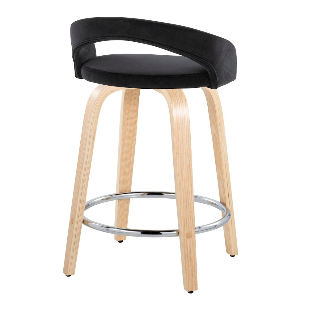 Grotto Upholstered 24" Fixed-Height Counter Stool - Set of 2. Picture 4