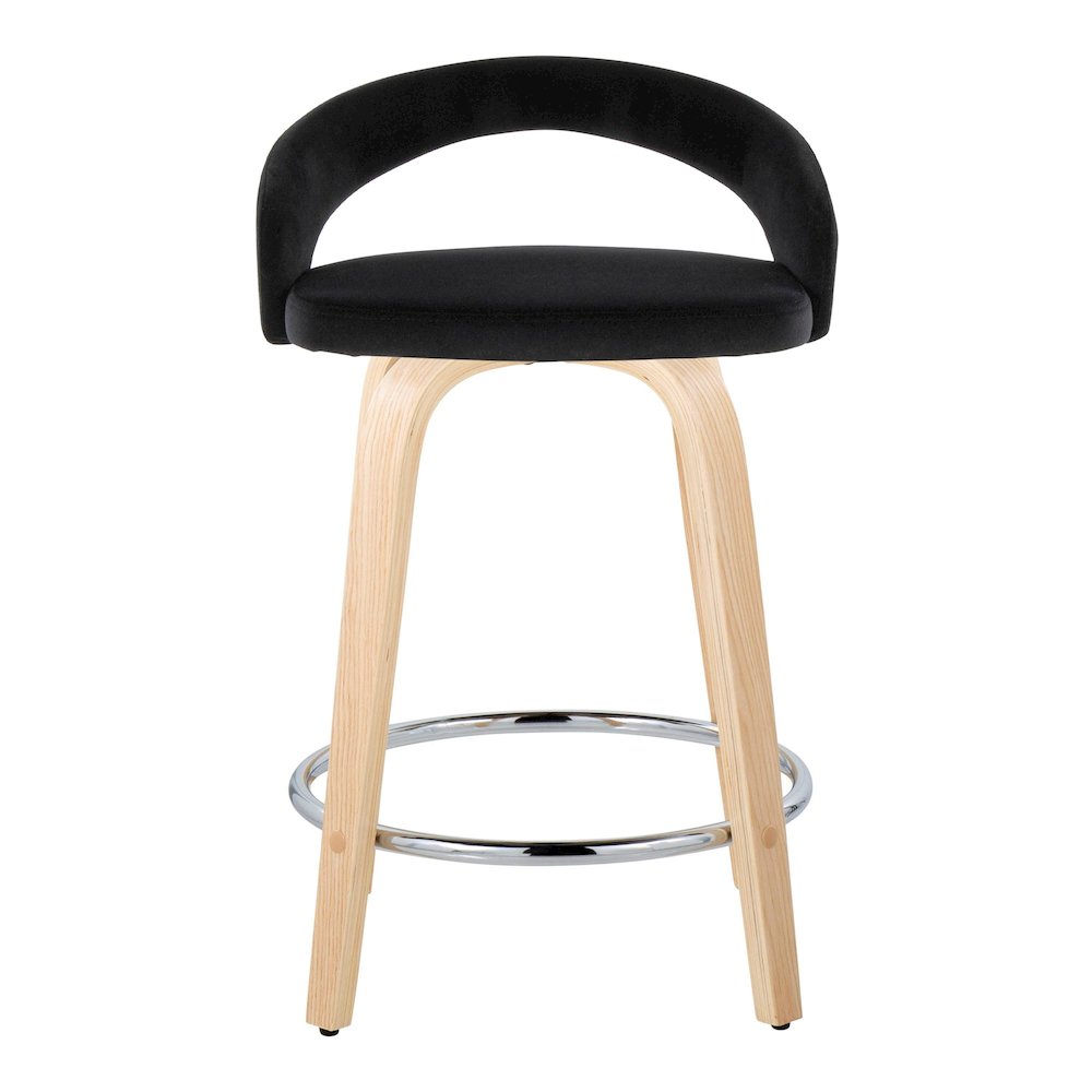 Grotto Upholstered 24" Fixed-Height Counter Stool - Set of 2. Picture 6