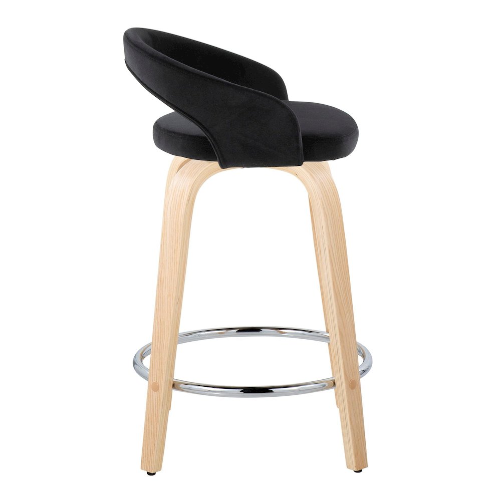 Grotto Upholstered 24" Fixed-Height Counter Stool - Set of 2. Picture 3