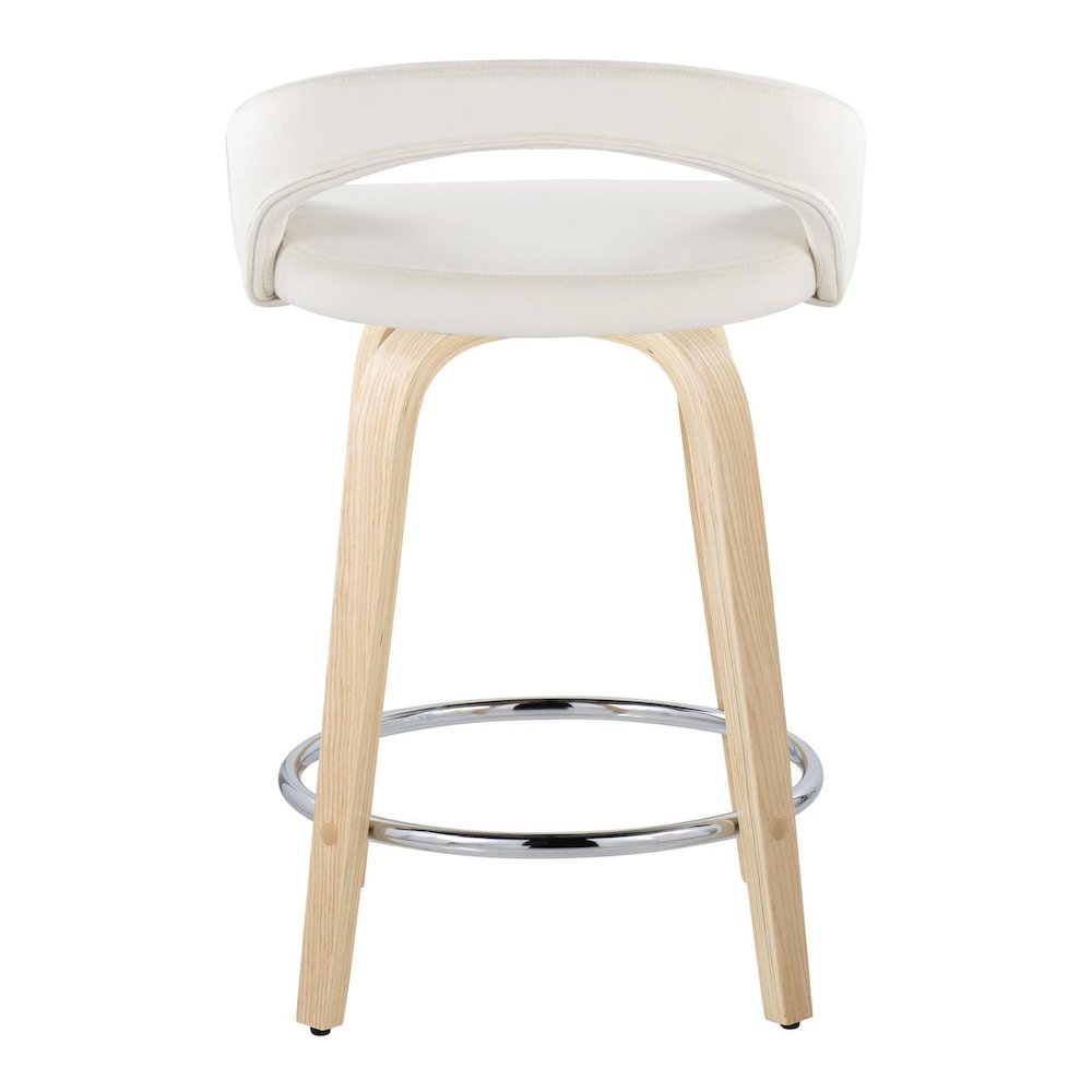 Grotto Upholstered 24" Fixed-Height Counter Stool - Set of 2. Picture 5
