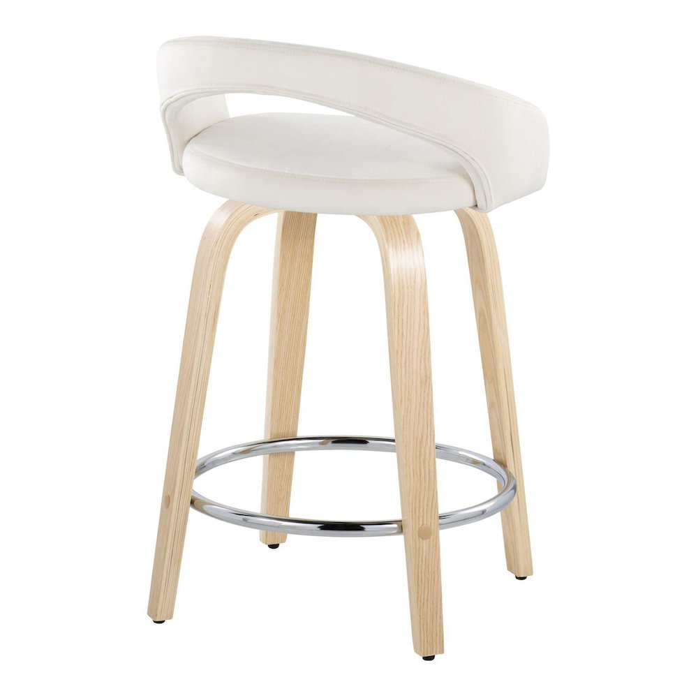 Grotto Upholstered 24" Fixed-Height Counter Stool - Set of 2. Picture 4