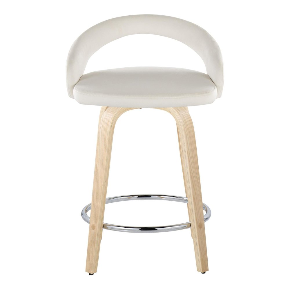 Grotto Upholstered 24" Fixed-Height Counter Stool - Set of 2. Picture 6