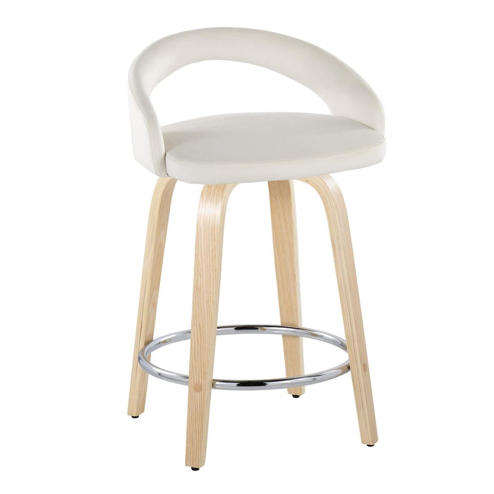 Grotto Upholstered 24" Fixed-Height Counter Stool - Set of 2. Picture 2