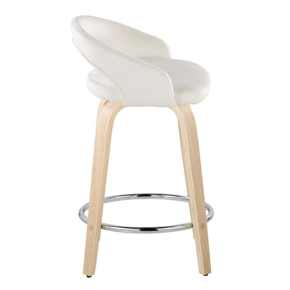 Grotto Upholstered 24" Fixed-Height Counter Stool - Set of 2. Picture 3