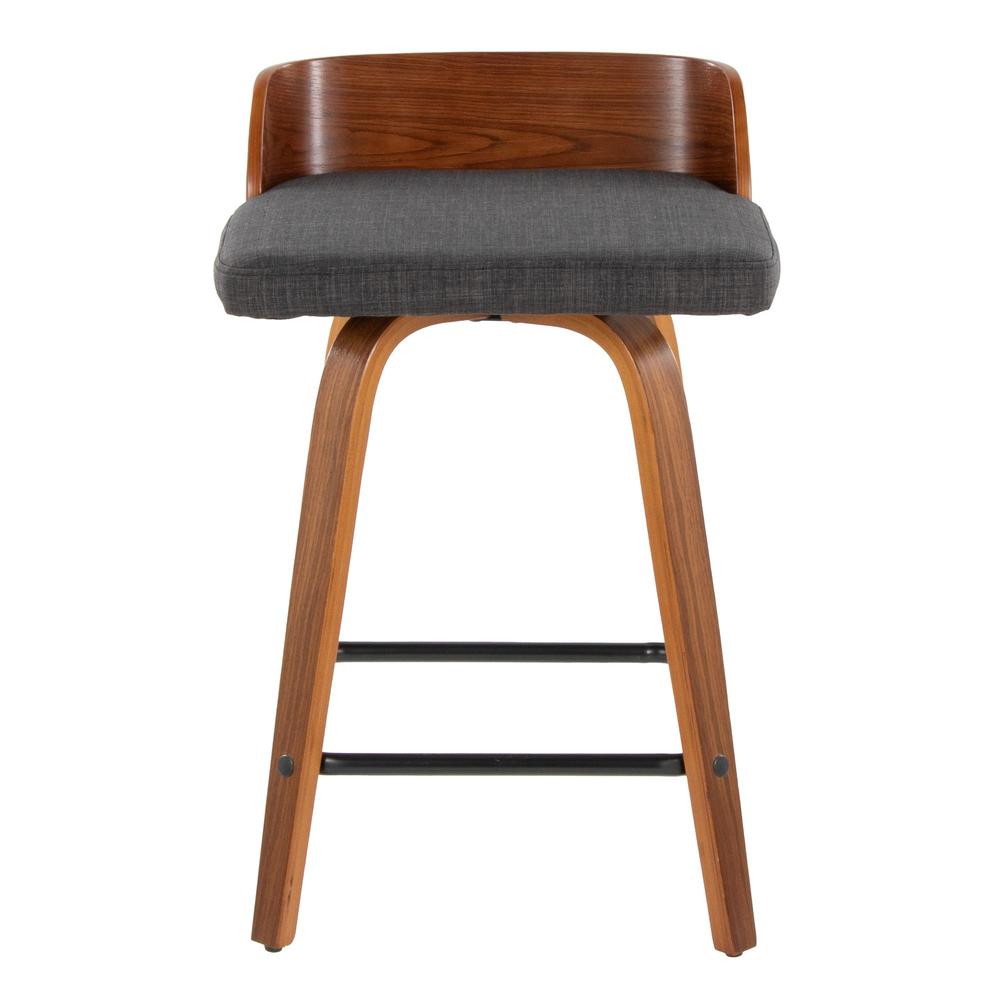Grey Maya 24" Fixed-Height Counter Stool - Set of 2. Picture 6