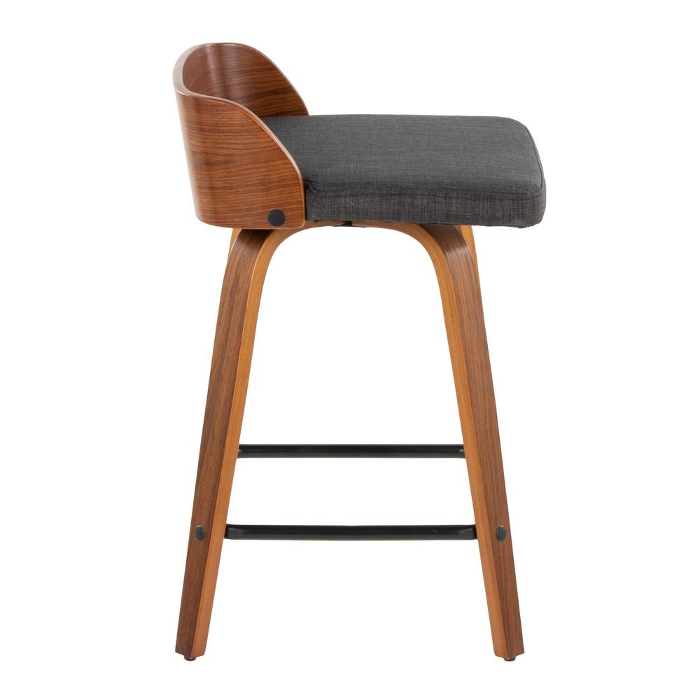 Grey Maya 24" Fixed-Height Counter Stool - Set of 2. Picture 3