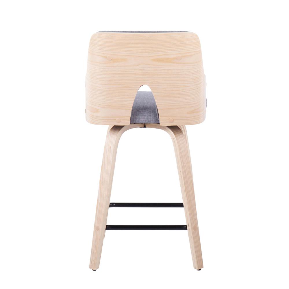 Grey Stella 24" Fixed-Height Counter Stool - Set of 2. Picture 5