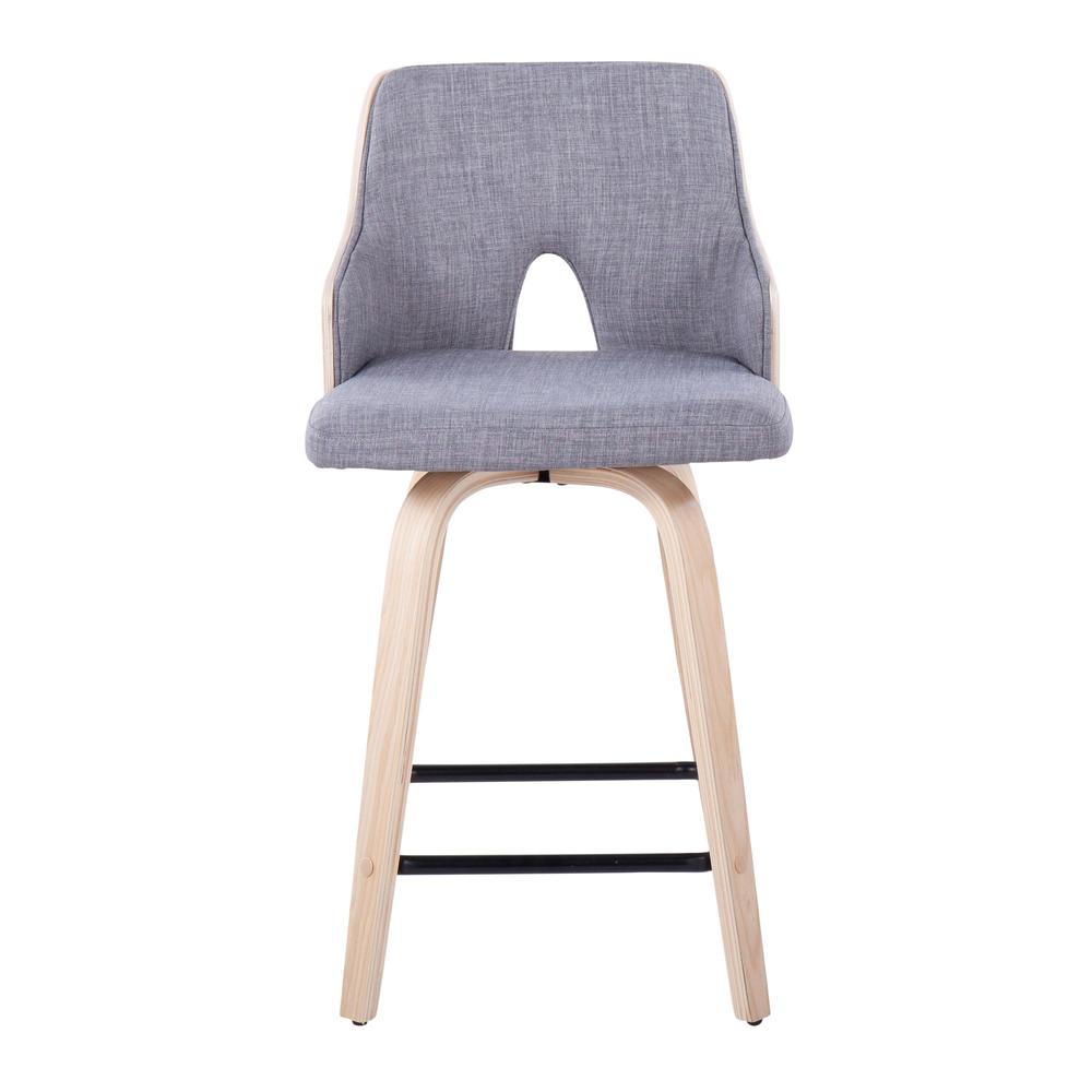 Grey Stella 24" Fixed-Height Counter Stool - Set of 2. Picture 6
