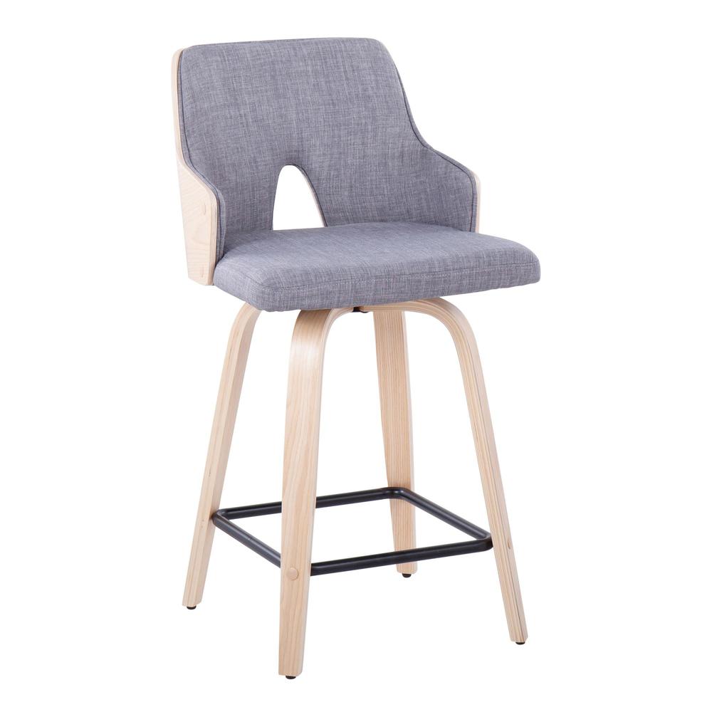 Grey Stella 24" Fixed-Height Counter Stool - Set of 2. Picture 2