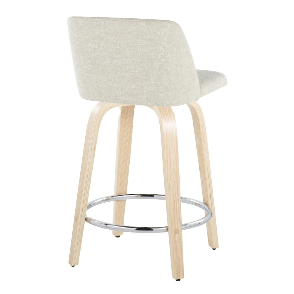 Toriano 24" Fixed-Height Counter Stool - Set of 2. Picture 4