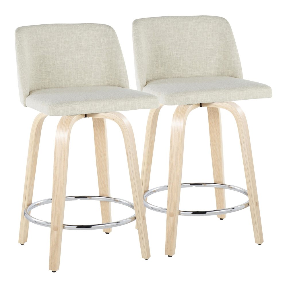 Toriano 24" Fixed-Height Counter Stool - Set of 2. Picture 1