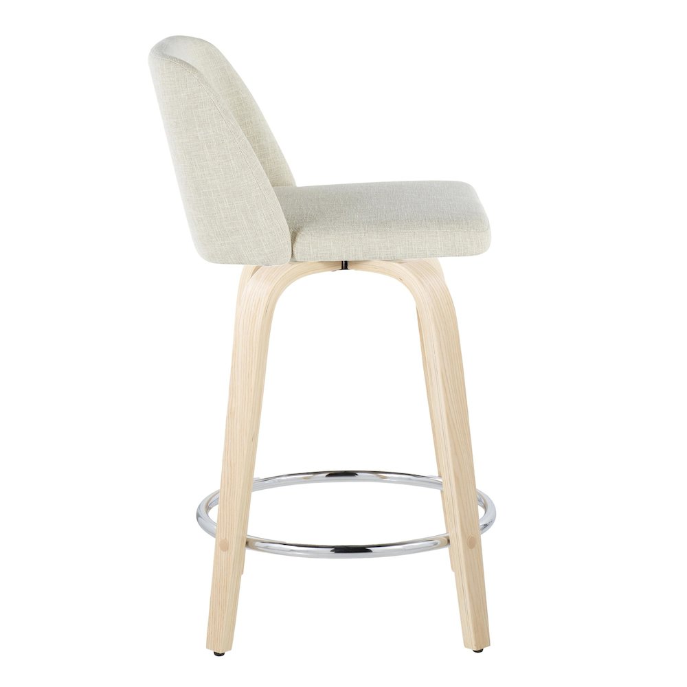 Toriano 24" Fixed-Height Counter Stool - Set of 2. Picture 3