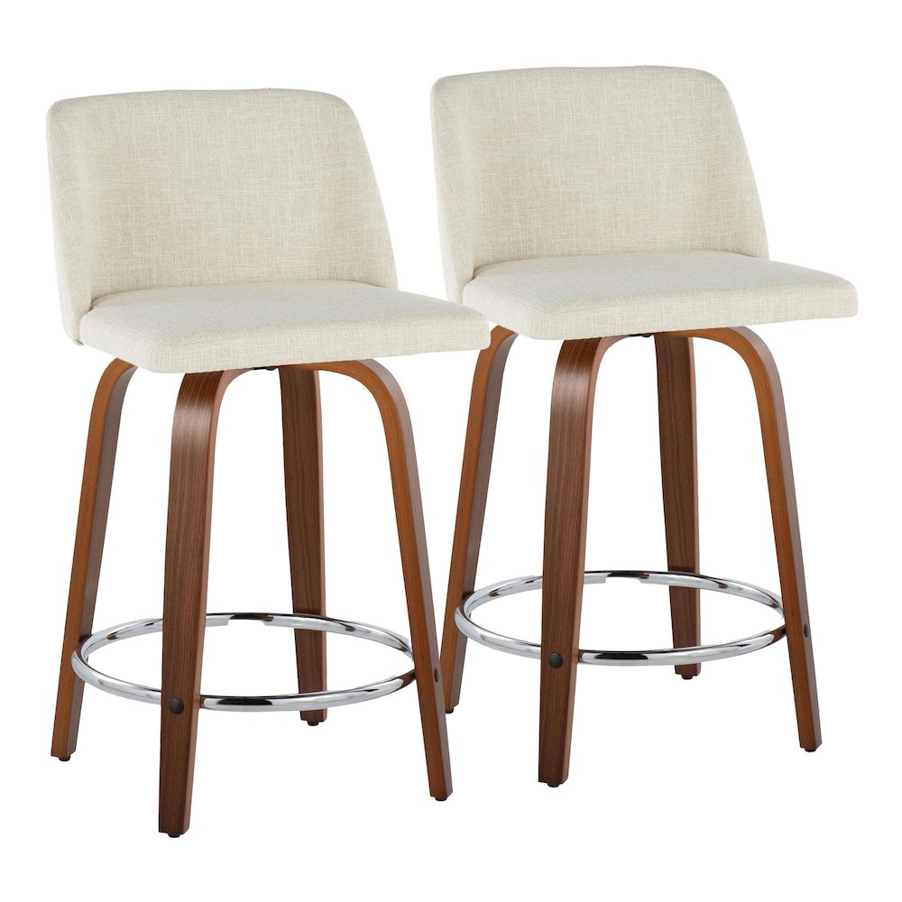 Toriano 24" Fixed-Height Counter Stool - Set of 2. Picture 1
