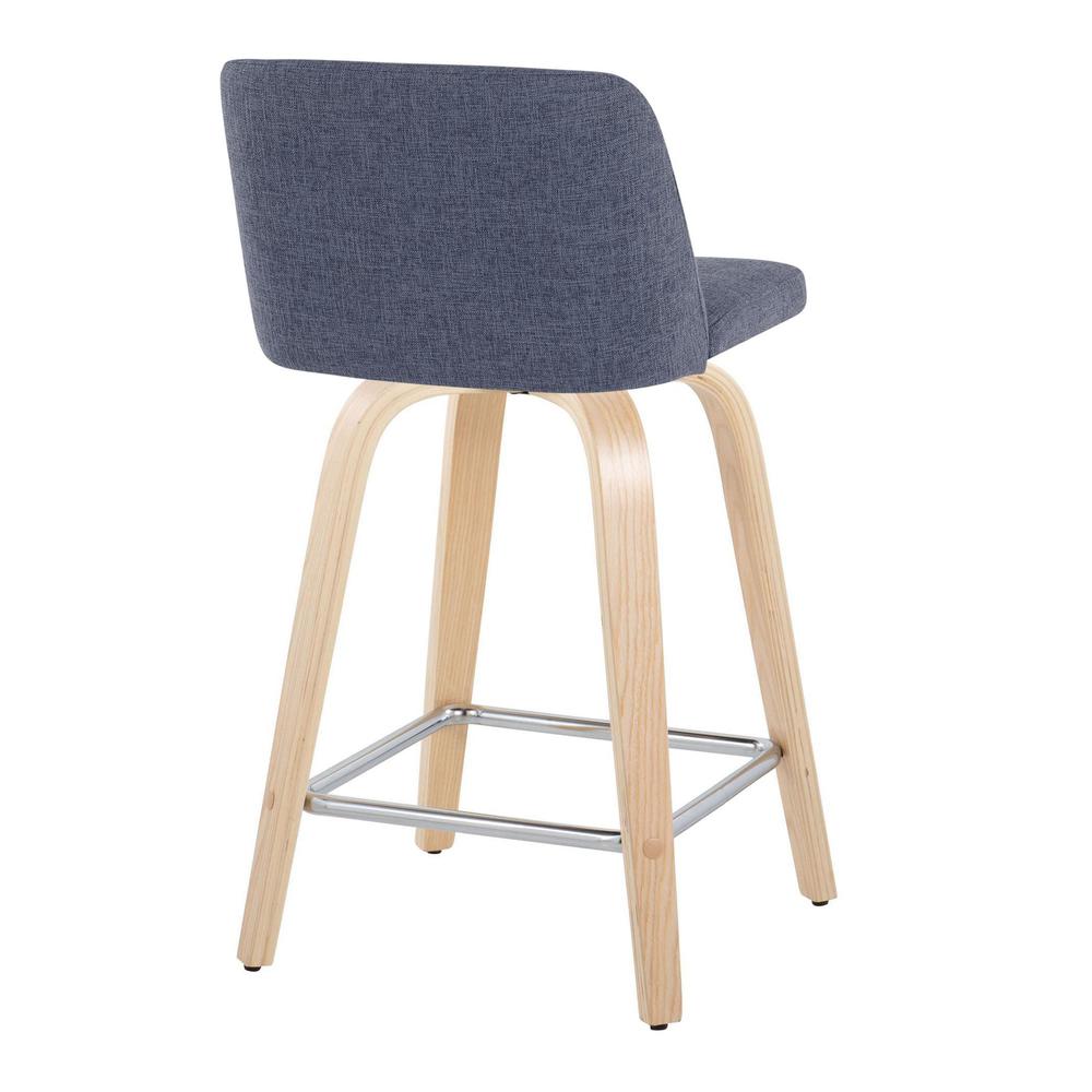 Brown Toriano 24" Fixed-Height Counter Stool - Set of 2. Picture 4