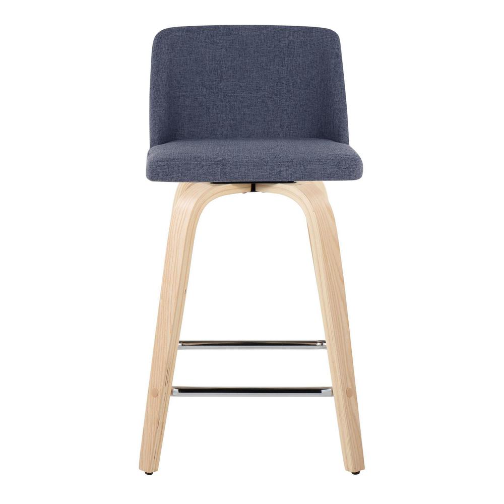 Brown Toriano 24" Fixed-Height Counter Stool - Set of 2. Picture 6