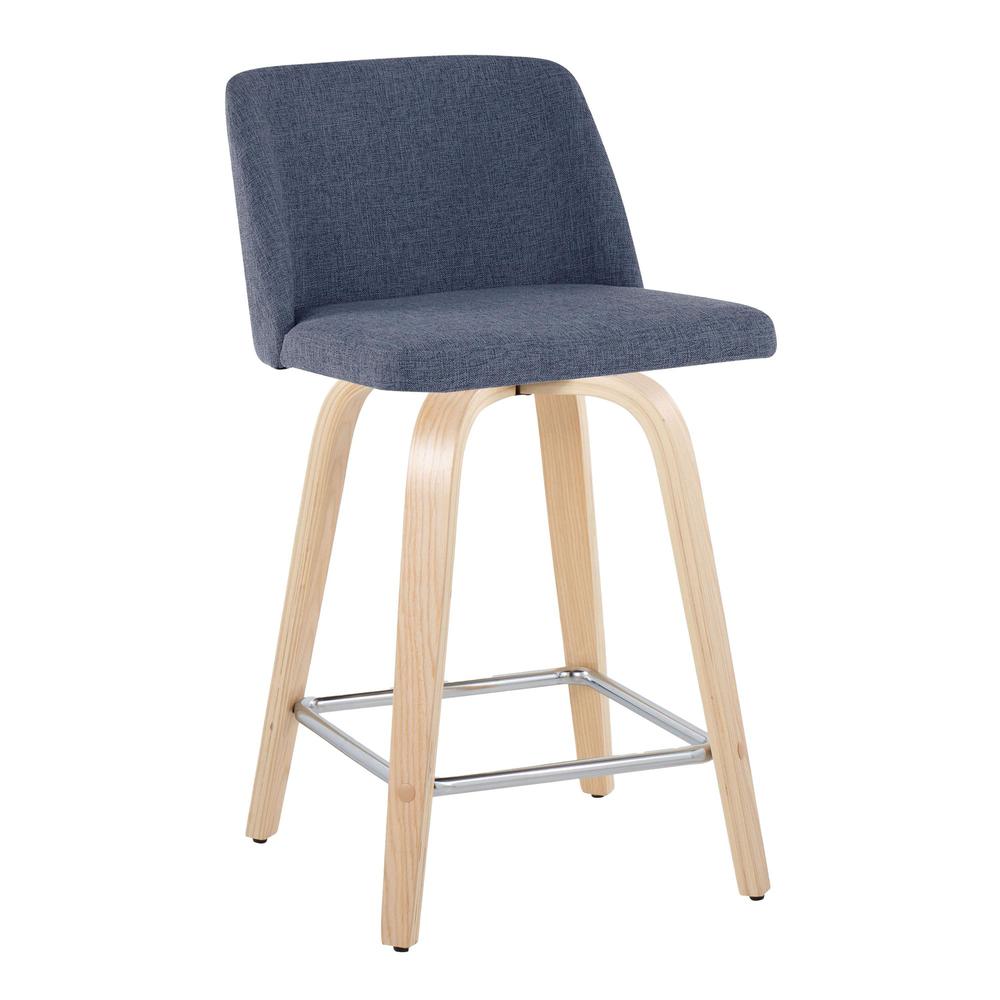 Brown Toriano 24" Fixed-Height Counter Stool - Set of 2. Picture 2