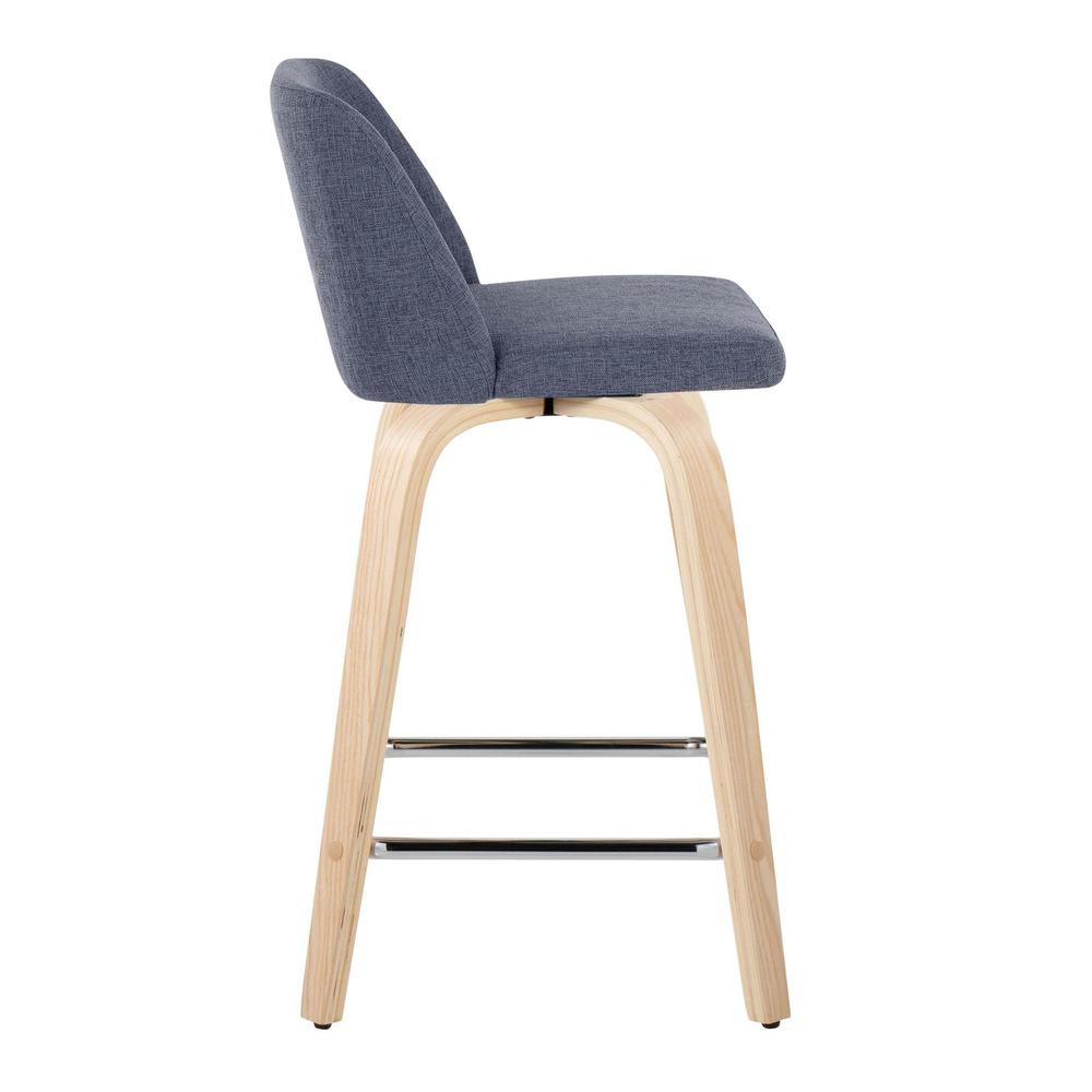 Brown Toriano 24" Fixed-Height Counter Stool - Set of 2. Picture 3