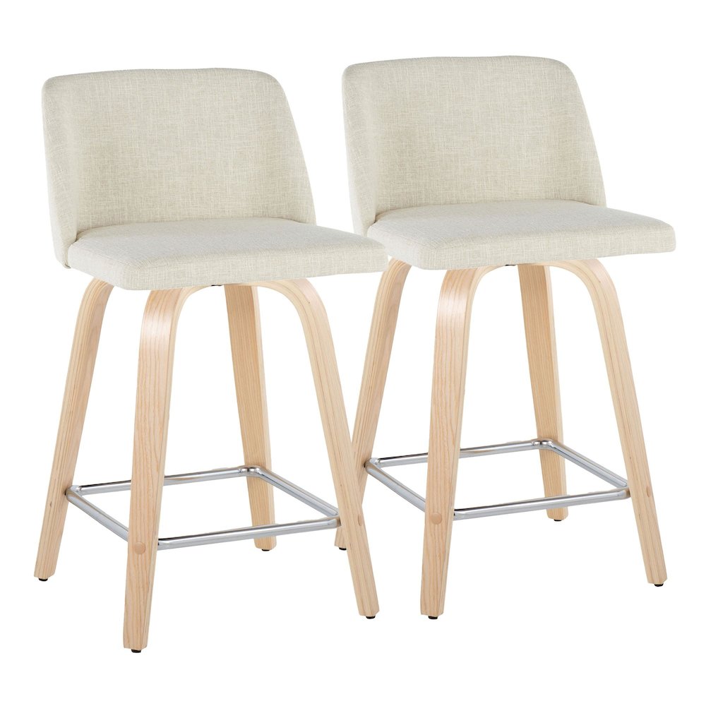 Toriano 24" Fixed-Height Counter Stool - Set of 2. Picture 1