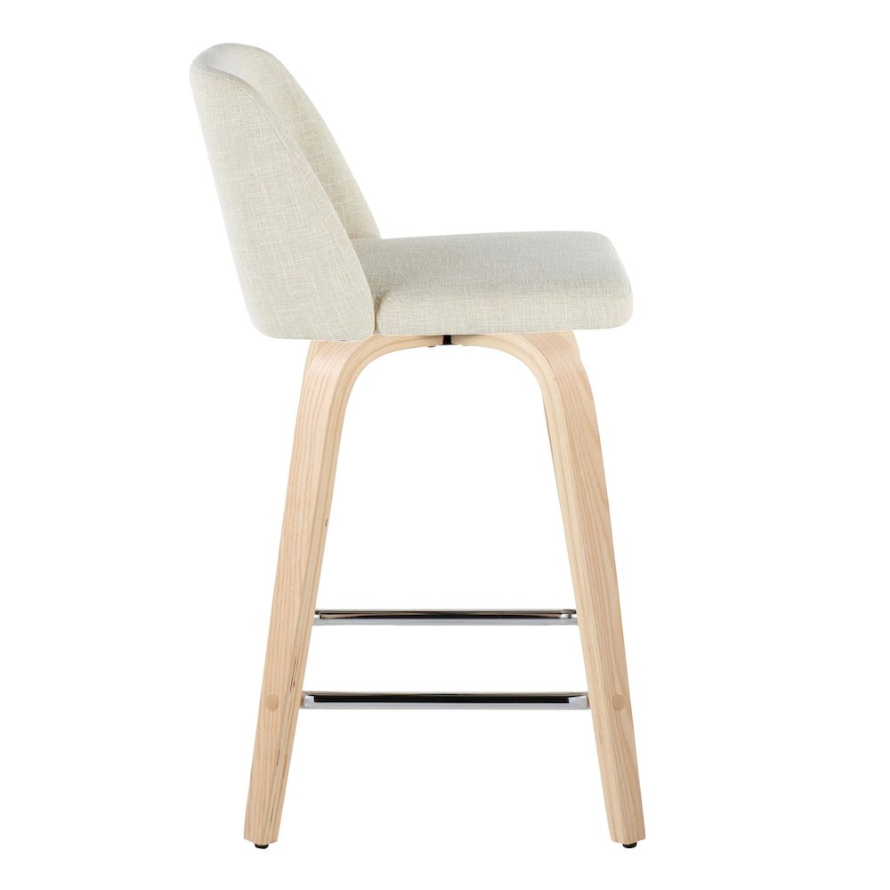 Toriano 24" Fixed-Height Counter Stool - Set of 2. Picture 3