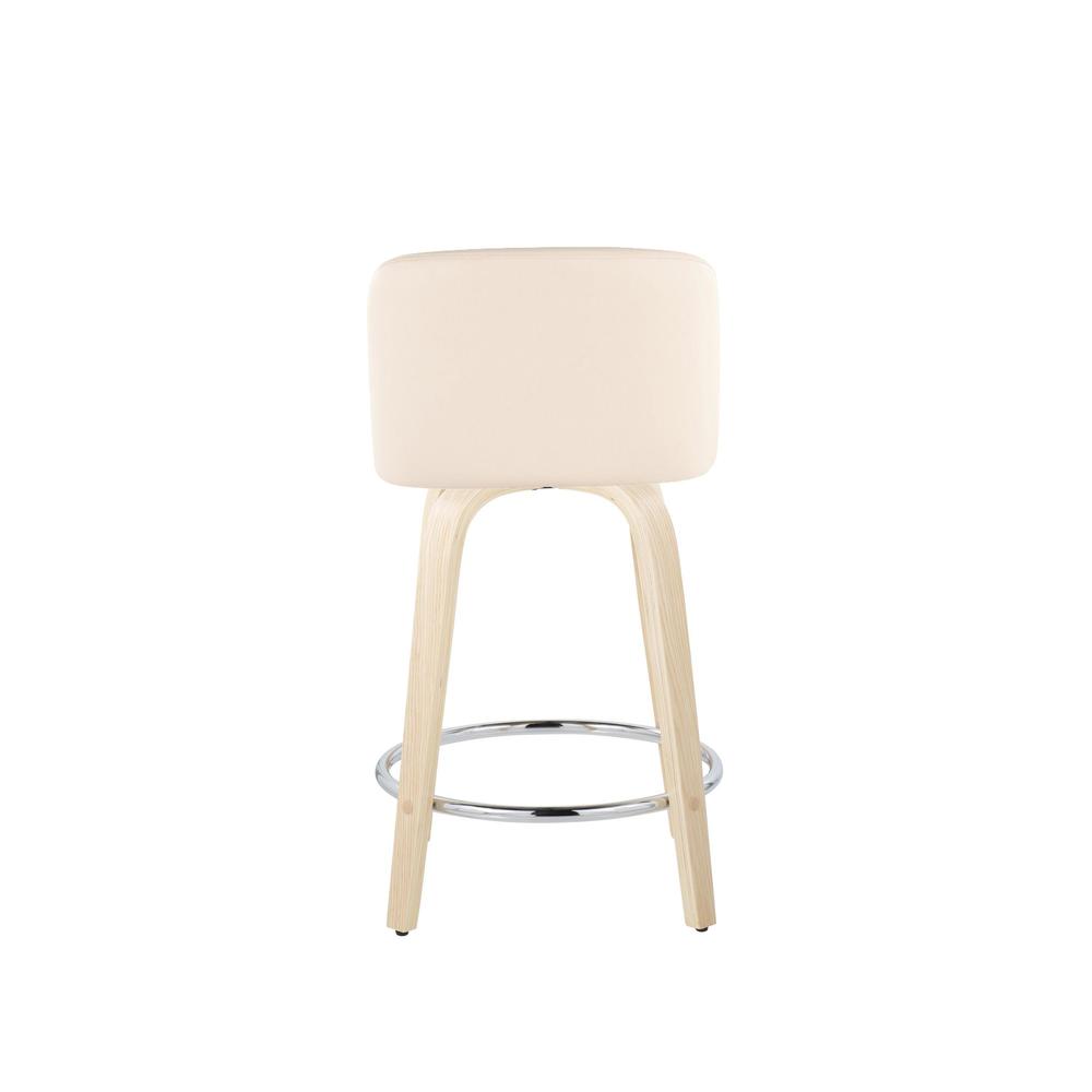 Brown Toriano 24" Fixed Height Counter Stool - Set of 2. Picture 5
