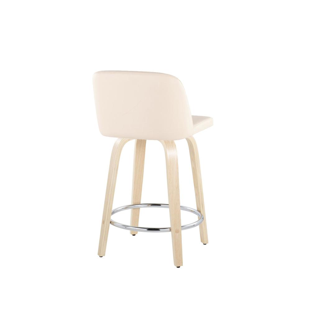 Brown Toriano 24" Fixed Height Counter Stool - Set of 2. Picture 4