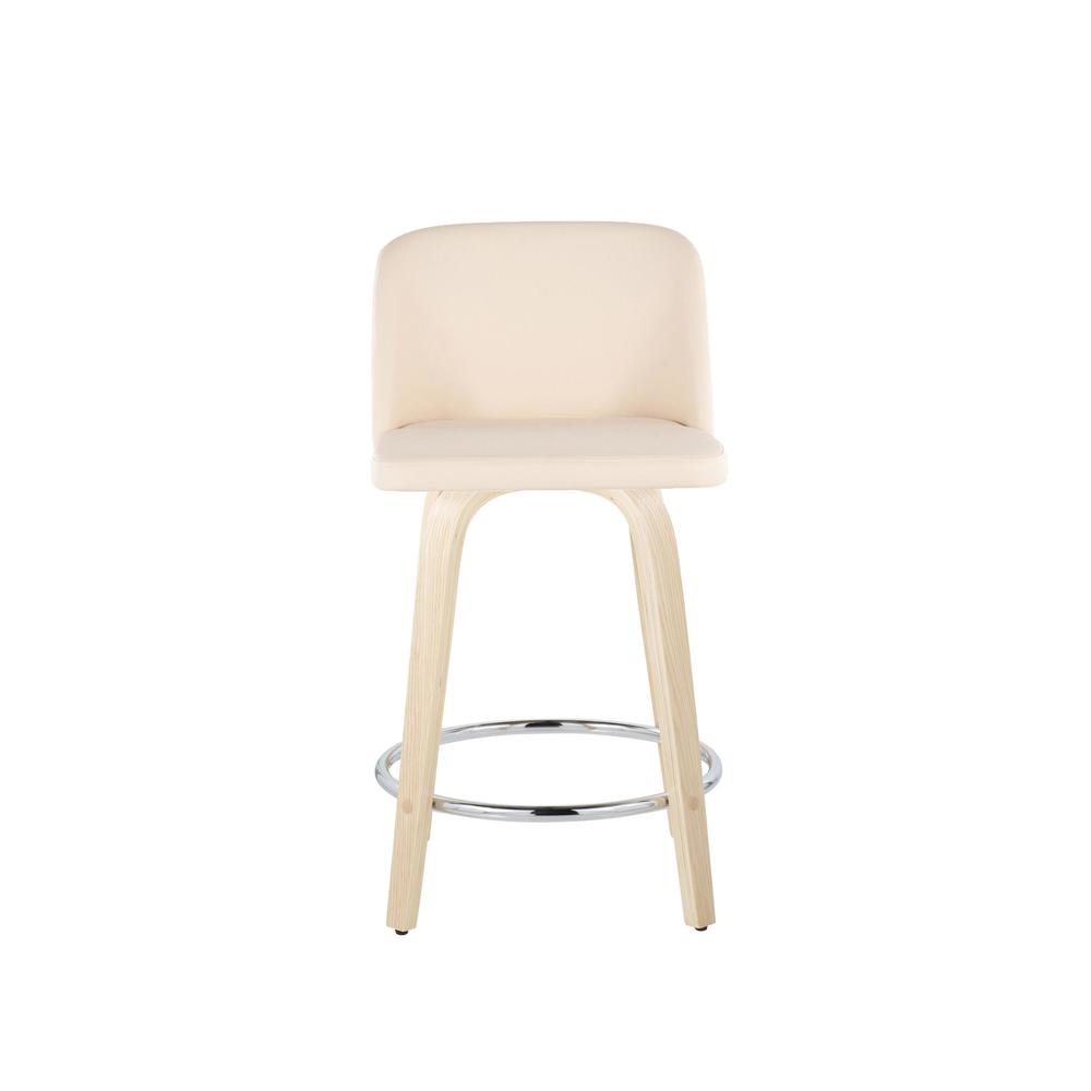 Brown Toriano 24" Fixed Height Counter Stool - Set of 2. Picture 6