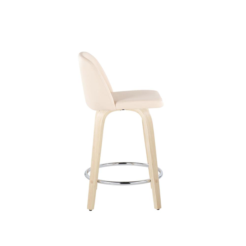 Brown Toriano 24" Fixed Height Counter Stool - Set of 2. Picture 3