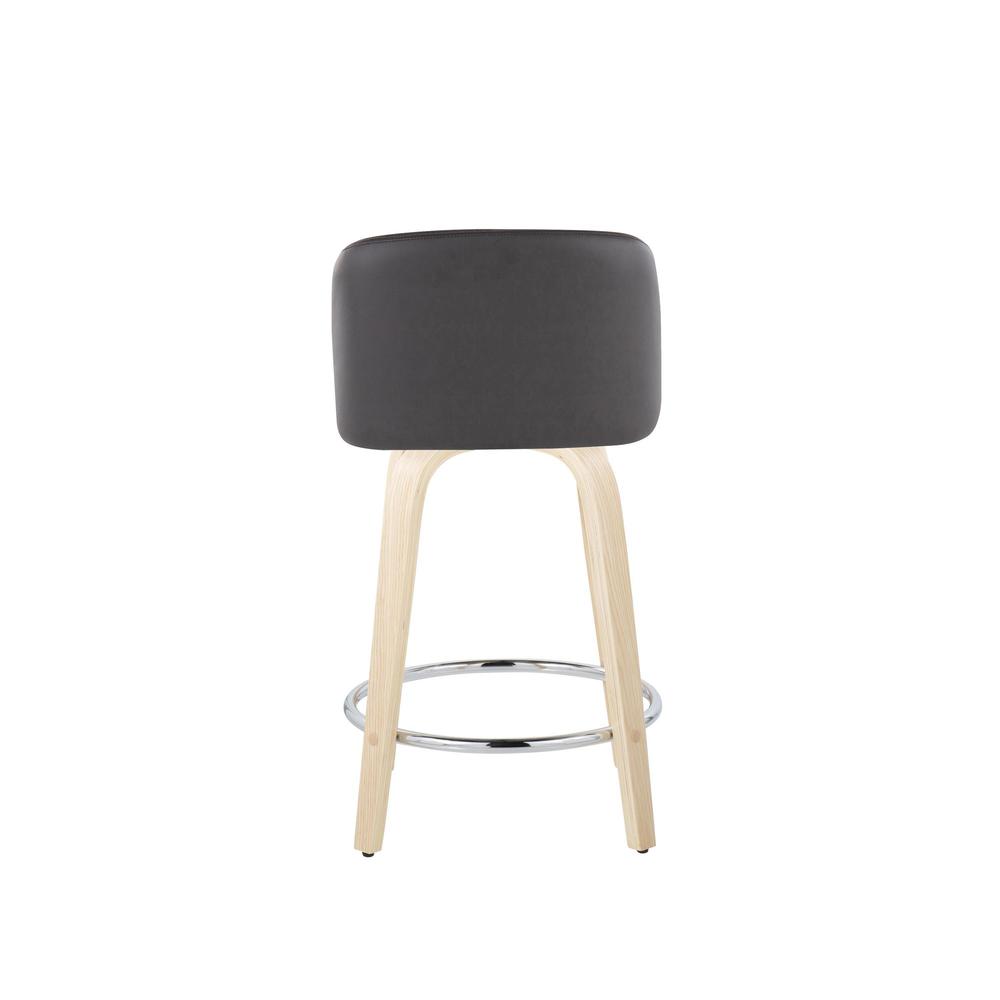 Brown Toriano 24" Fixed Height Counter Stool - Set of 2. Picture 5