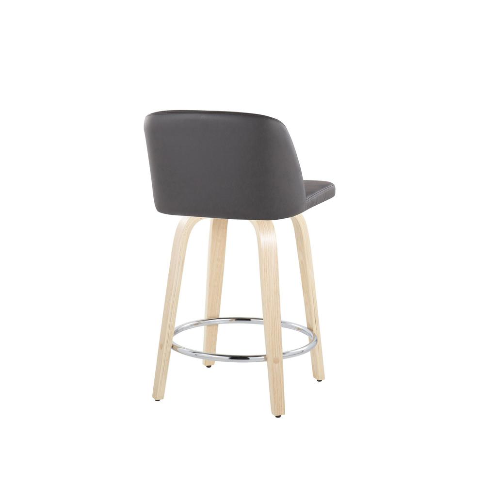 Brown Toriano 24" Fixed Height Counter Stool - Set of 2. Picture 4