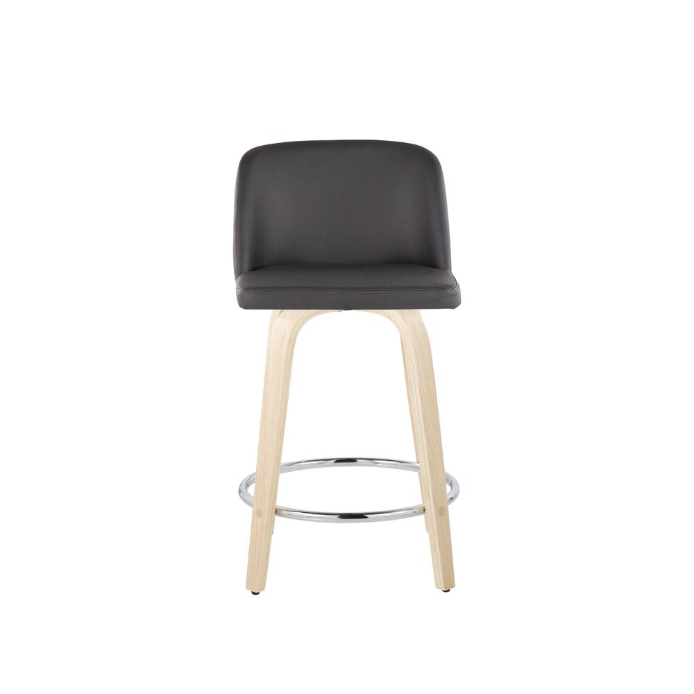 Brown Toriano 24" Fixed Height Counter Stool - Set of 2. Picture 6
