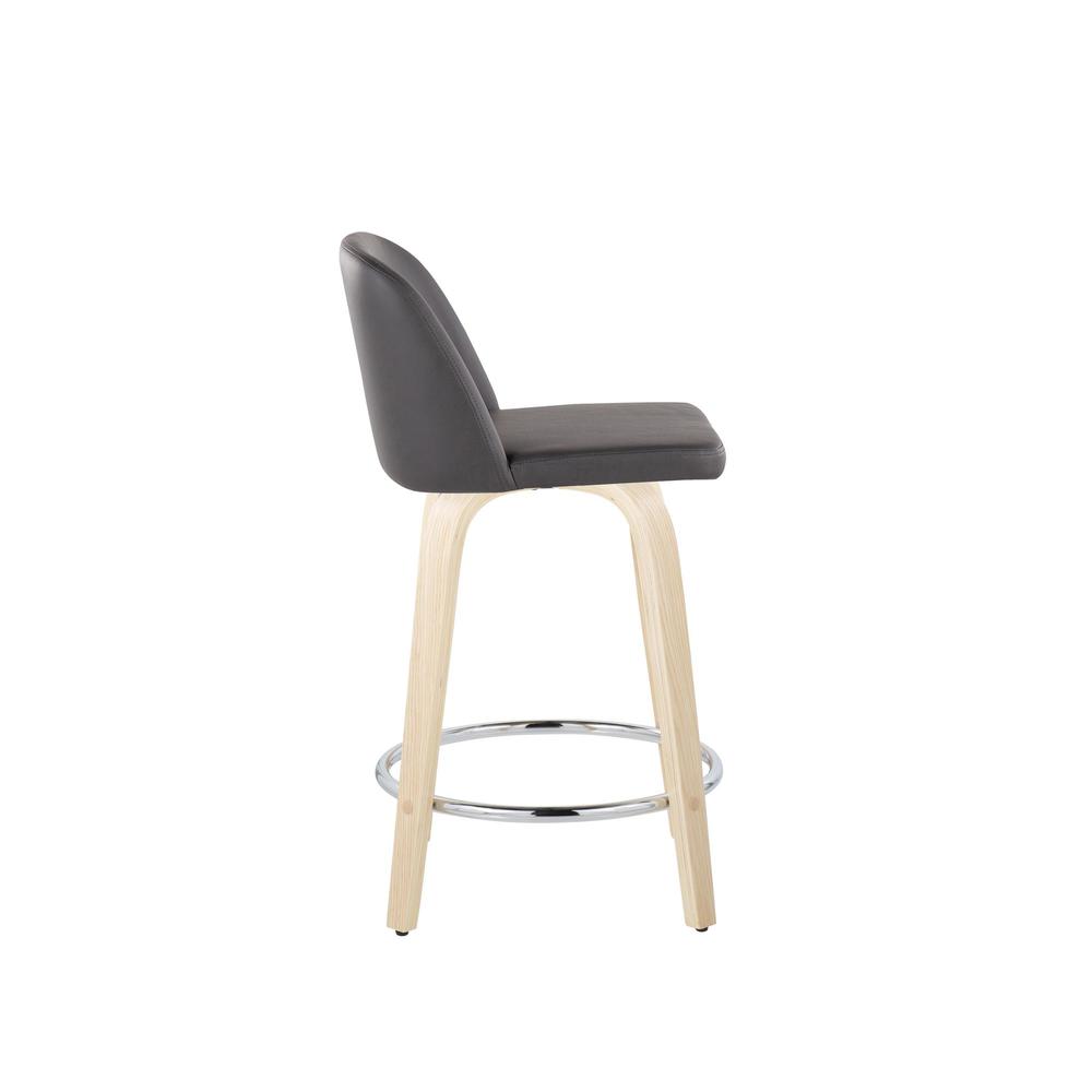 Brown Toriano 24" Fixed Height Counter Stool - Set of 2. Picture 3