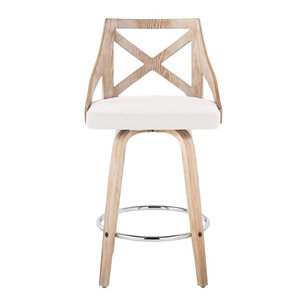 Clear Charlotte 26" Fixed-Height Counter Stool - Set of 2. Picture 6