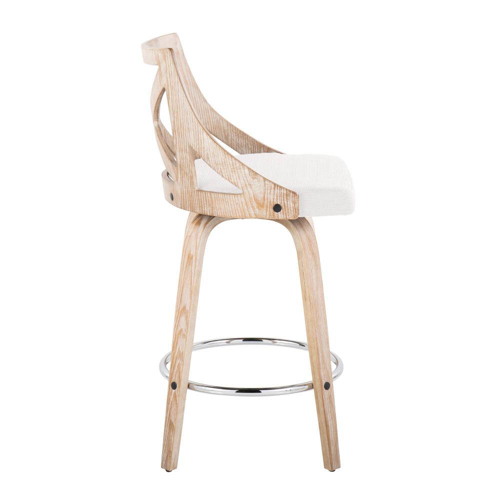 Clear Charlotte 26" Fixed-Height Counter Stool - Set of 2. Picture 3
