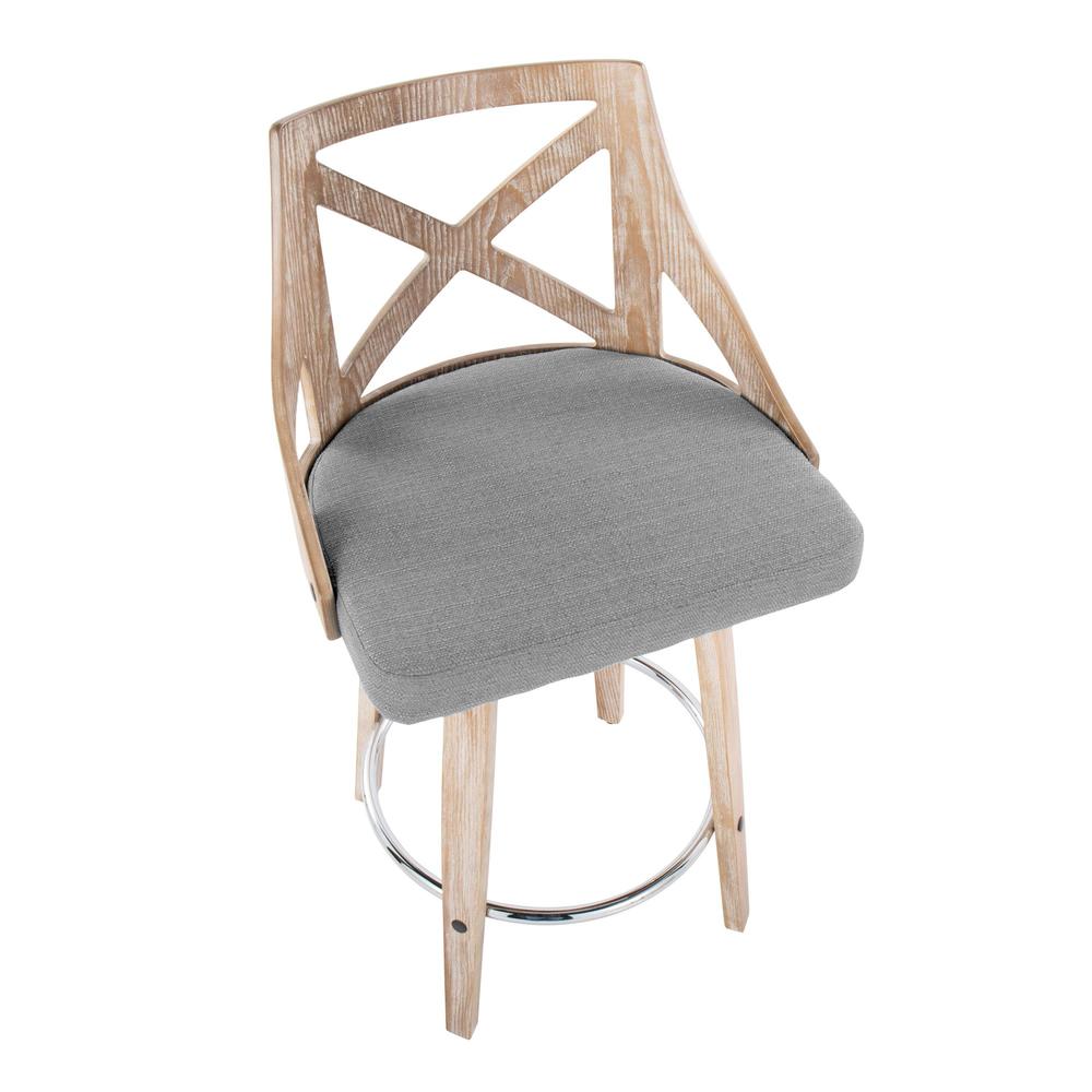 Grey Charlotte 26" Fixed-Height Counter Stool - Set of 2. Picture 7