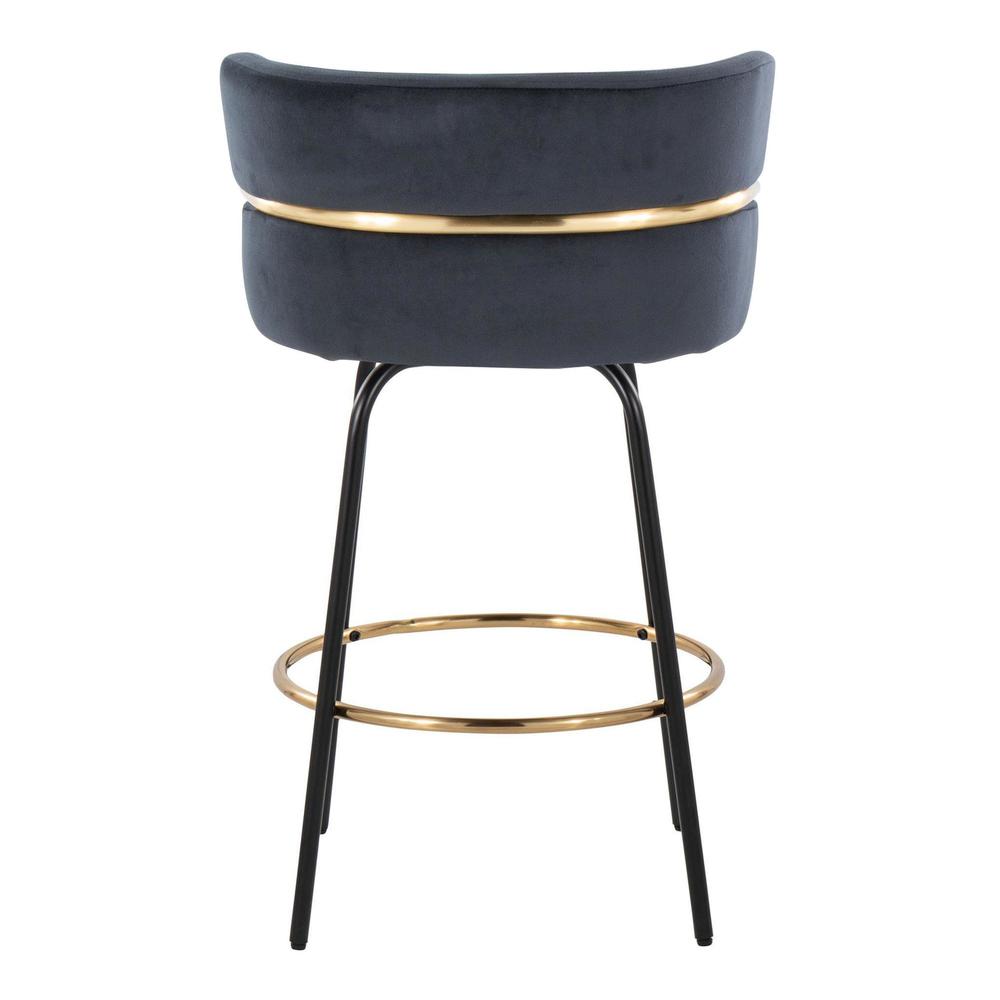 Black Cinch Claire 26" Fixed-Height Counter Stool - Set of 2. Picture 5
