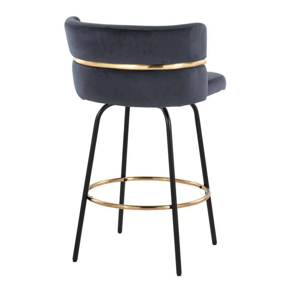 Black Cinch Claire 26" Fixed-Height Counter Stool - Set of 2. Picture 4