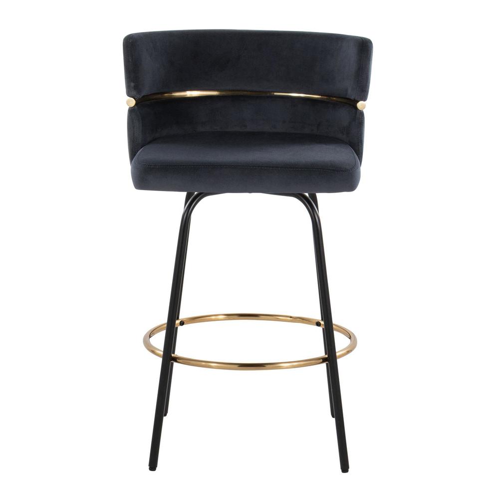 Black Cinch Claire 26" Fixed-Height Counter Stool - Set of 2. Picture 6