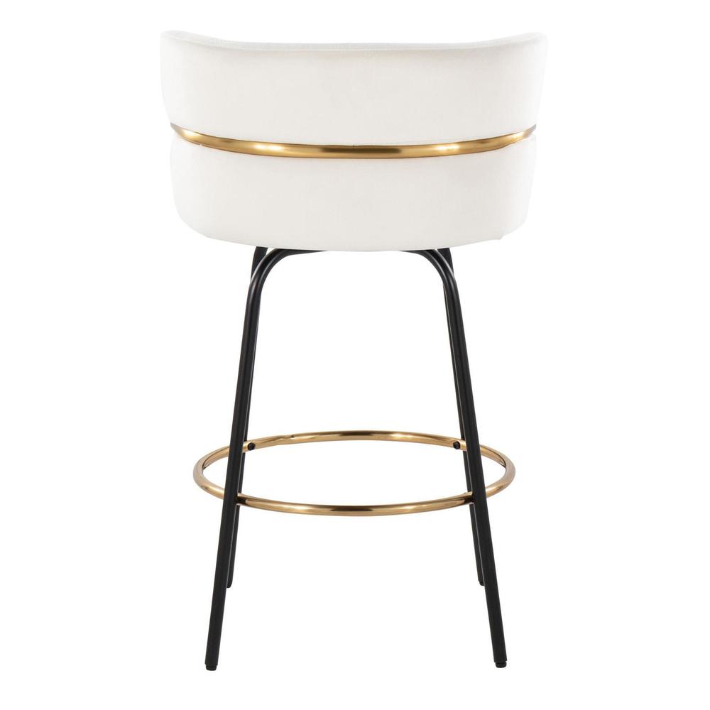Beige Cinch Claire 26" Fixed-Height Counter Stool - Set of 2. Picture 5