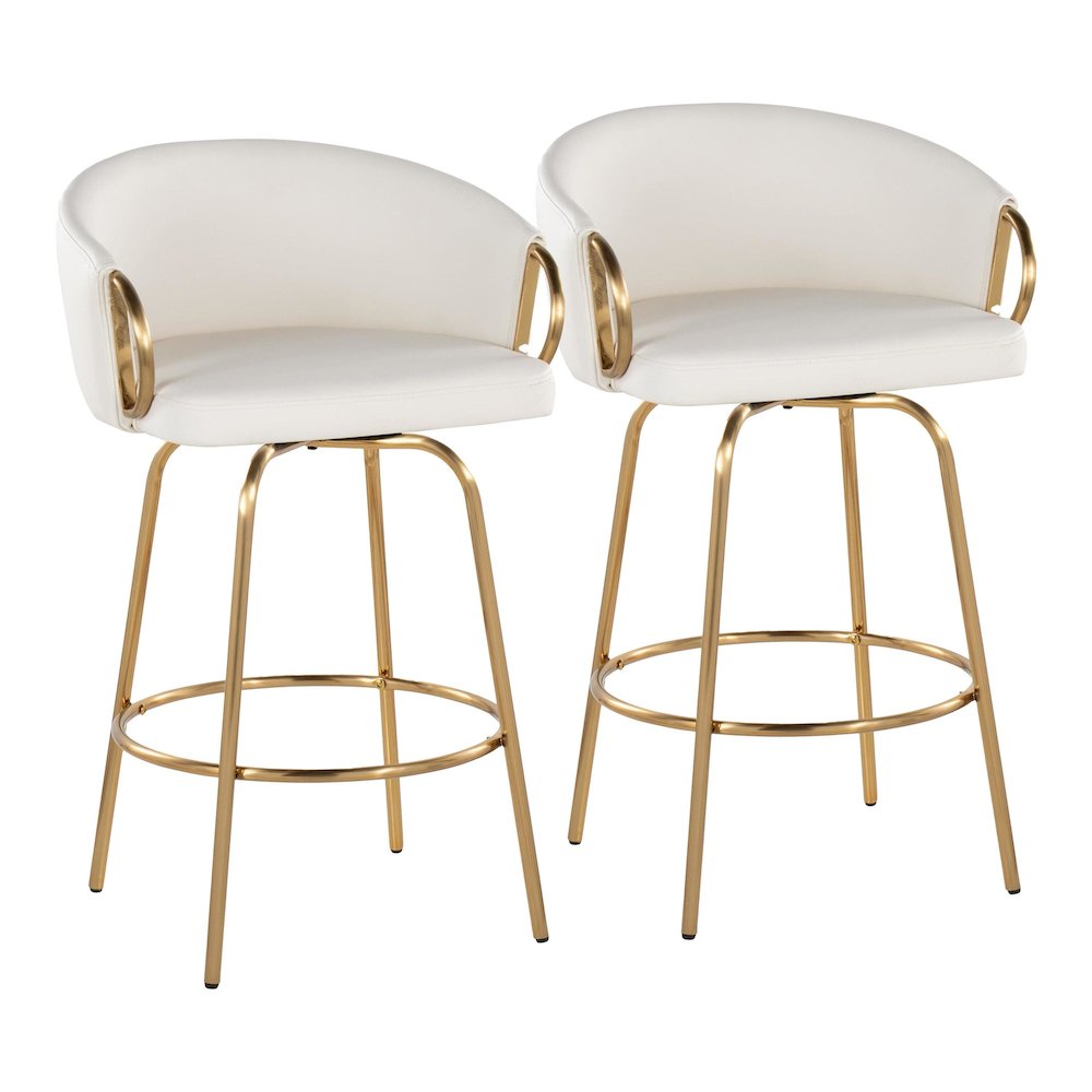 Claire 26" Fixed-Height Counter Stool - Set of 2. Picture 1