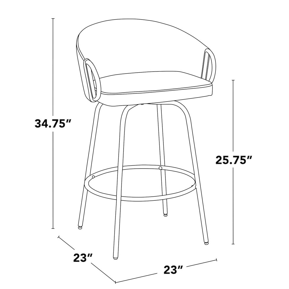 Claire 26" Fixed-Height Counter Stool - Set of 2. Picture 11