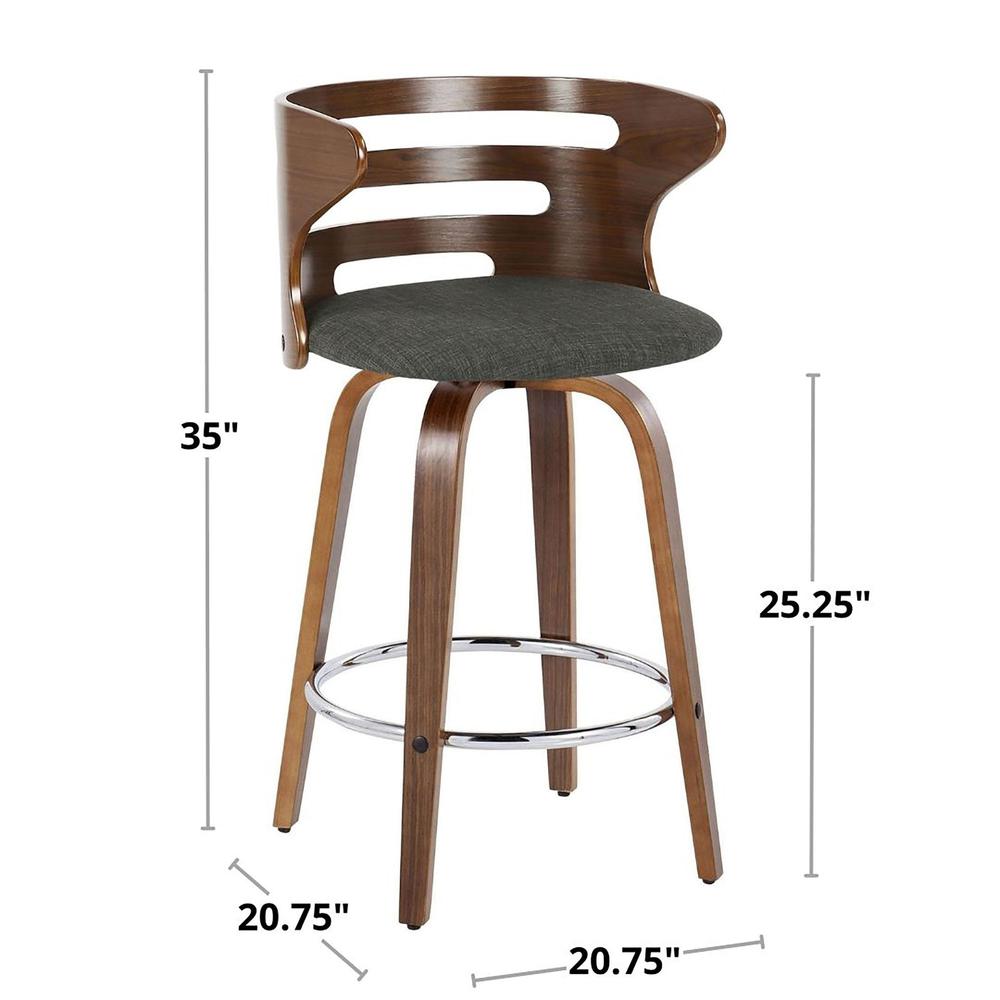 Multi Cosini 26" Fixed-Height Counter Stool - Set of 2. Picture 7