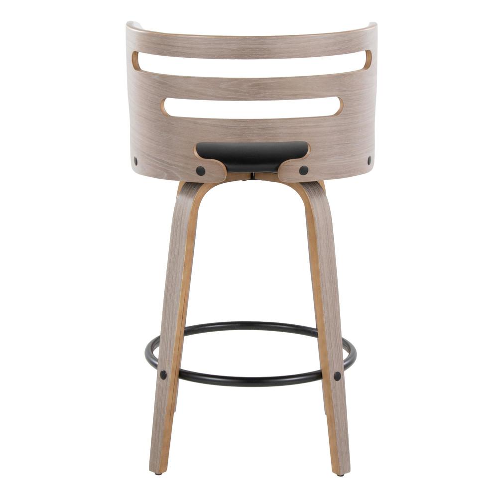 Grey Cosini 26" Fixed-Height Counter Stool - Set of 2. Picture 5