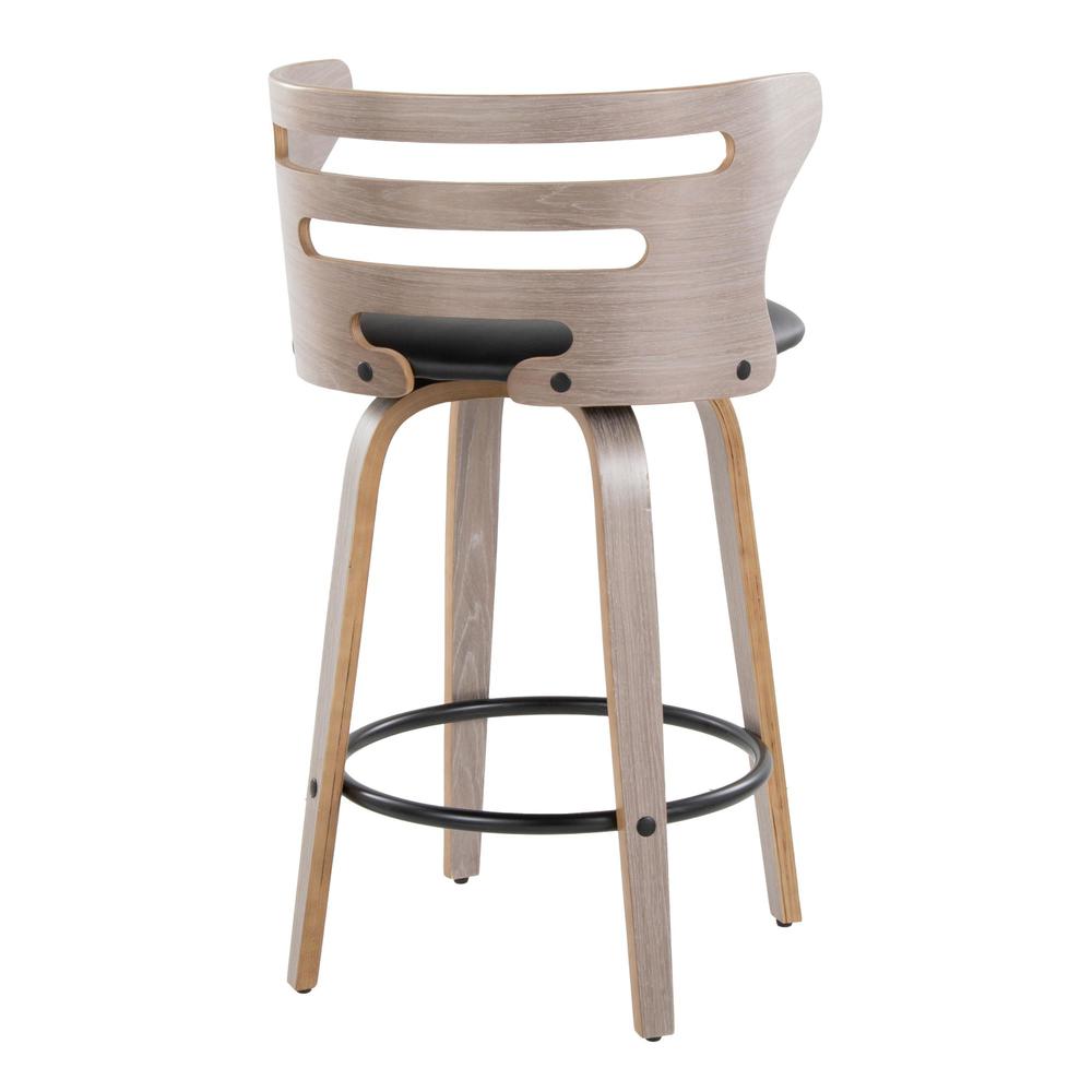 Grey Cosini 26" Fixed-Height Counter Stool - Set of 2. Picture 4