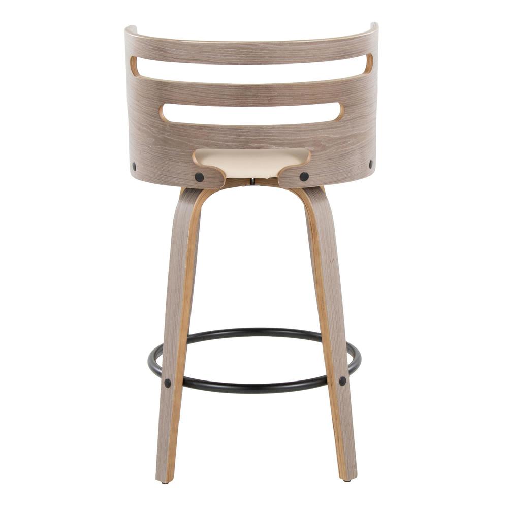 Grey Cosini 26" Fixed-Height Counter Stool - Set of 2. Picture 5