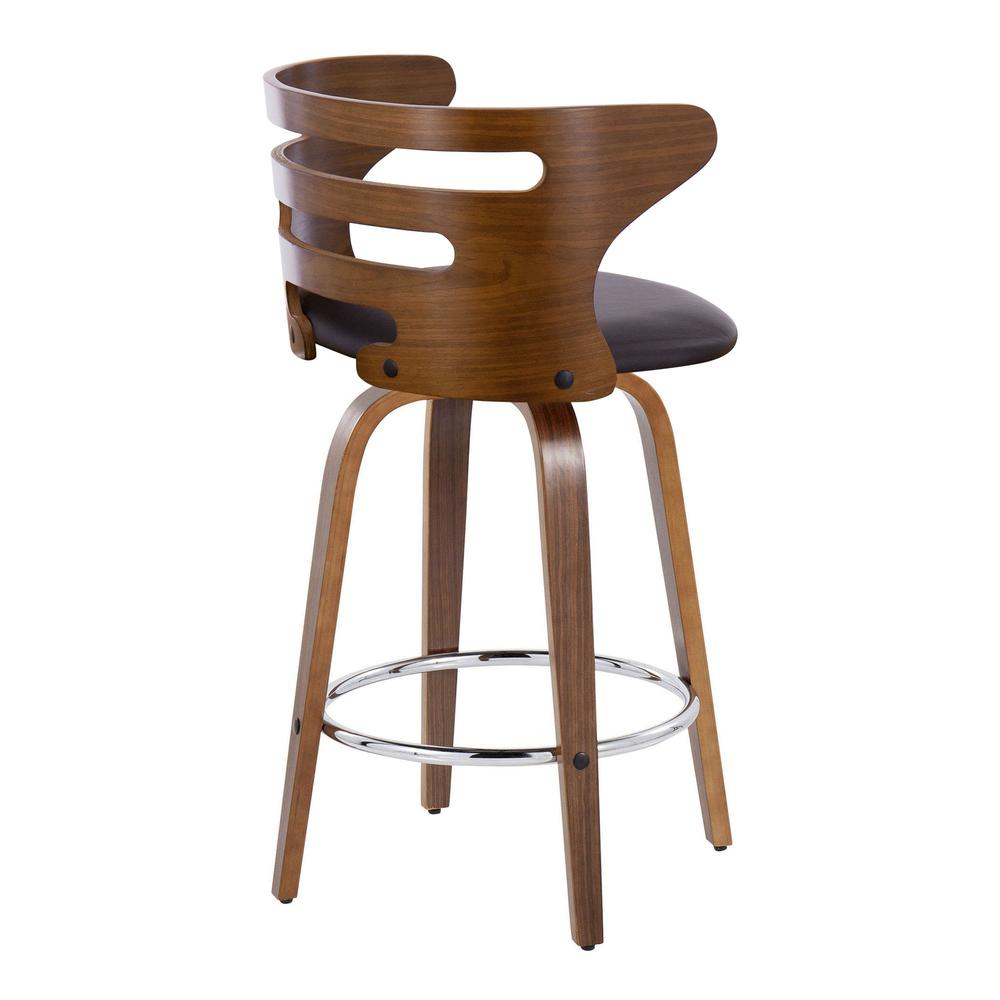 Brown Cosini 26" Fixed-Height Counter Stool - Set of 2. Picture 3