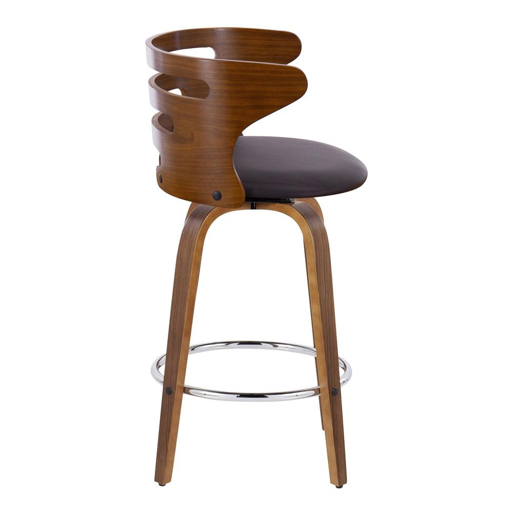 Brown Cosini 26" Fixed-Height Counter Stool - Set of 2. Picture 2