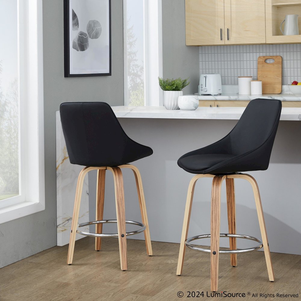 Diana 26" Fixed-Height Counter Stool - Set of  2. Picture 8