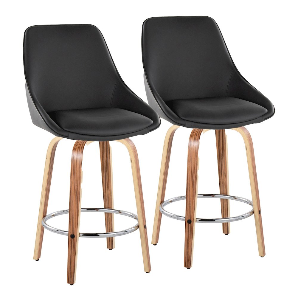 Diana 26" Fixed-Height Counter Stool - Set of  2. Picture 1